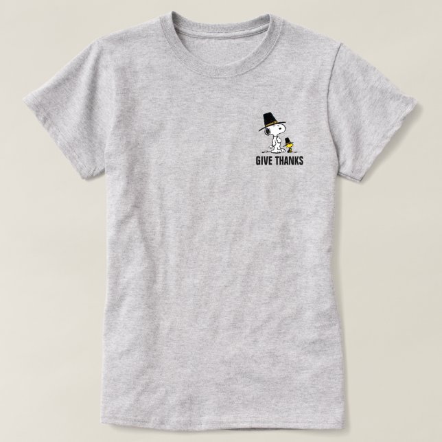 Peanuts | Snoopy & Woodstock Pilgrim T-Shirt (Design Front)
