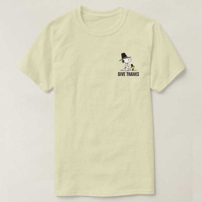 Peanuts | Snoopy & Woodstock Pilgrim T-Shirt (Design Front)