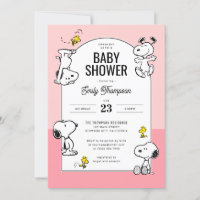 Peanuts | Snoopy & Woodstock Pink Baby Shower