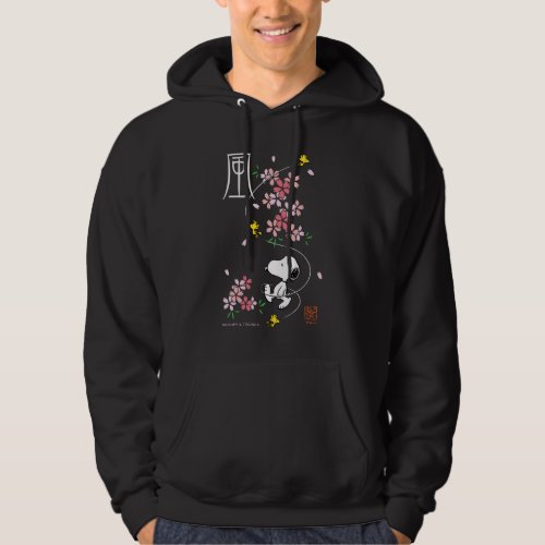 Peanuts  Snoopy  Woodstock Pink Spring Blossoms Hoodie