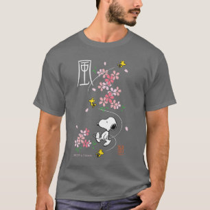 Peanuts Snoopy & Woodstock Pink Spring Blossoms T-Shirt