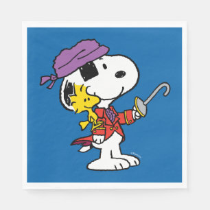 Peanuts Snoopy & Woodstock Pirates Napkins