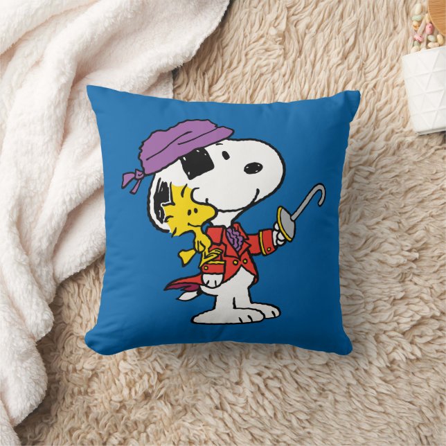 Peanuts | Snoopy & Woodstock Pirates Throw Pillow (Blanket)