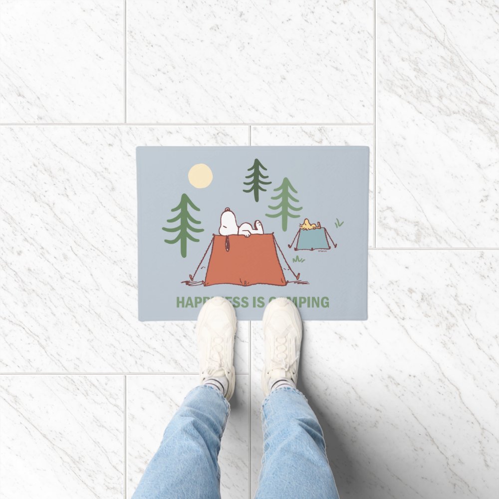 Disover Snoopy & Woodstock Pitching Tents Doormat
