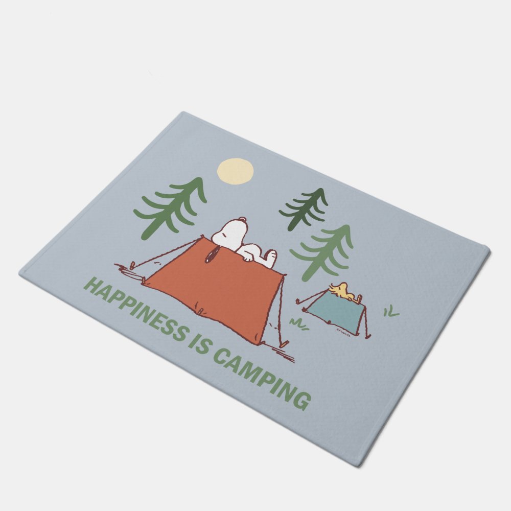 Disover Snoopy & Woodstock Pitching Tents Doormat