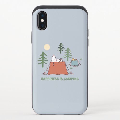 Peanuts  Snoopy  Woodstock Pitching Tents iPhone X Slider Case