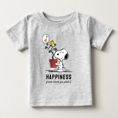 Peanuts  Snoopy  Woodstock Plant A Tree Baby T_Shirt