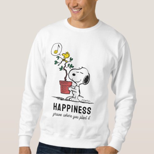 Peanuts  Snoopy  Woodstock Plant A Tree Sweatshirt