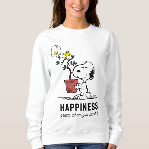 Peanuts  Snoopy  Woodstock Plant A Tree Sweatshirt