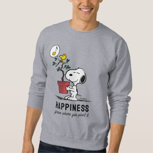 Peanuts  Snoopy  Woodstock Plant A Tree Sweatshirt