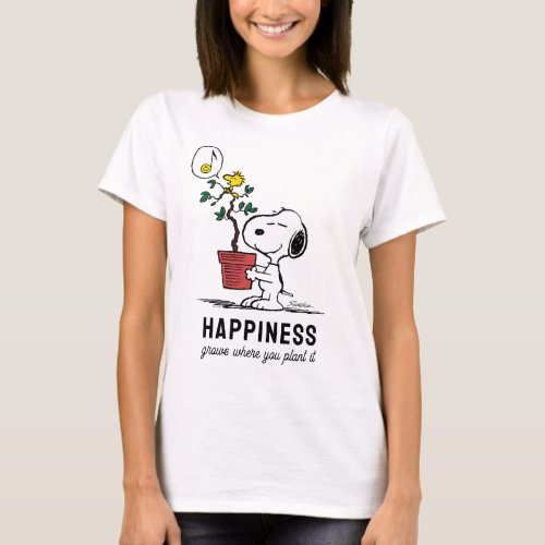 Peanuts  Snoopy  Woodstock Plant A Tree T_Shirt