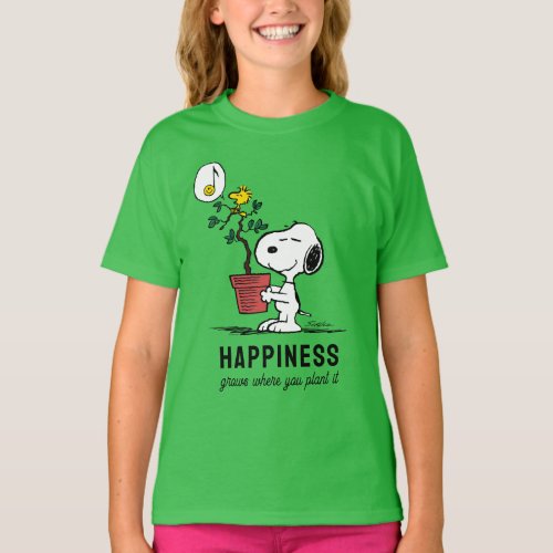 Peanuts  Snoopy  Woodstock Plant A Tree T_Shirt