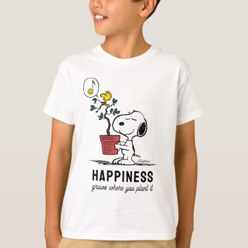 Peanuts  Snoopy  Woodstock Plant A Tree T_Shirt