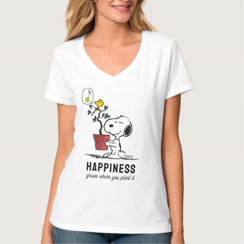 Peanuts  Snoopy  Woodstock Plant A Tree T_Shirt