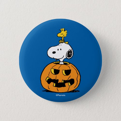 Peanuts  Snoopy  Woodstock Pop_up Pumpkin Button