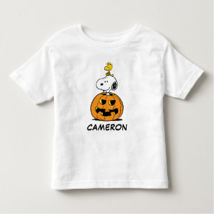 Peanuts   Snoopy & Woodstock Pop-up Pumpkin Toddler T-shirt