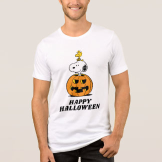 Peanuts | Snoopy & Woodstock Pop-up Pumpkin Tri-Blend Shirt