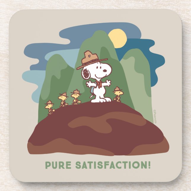 Peanuts | Snoopy & Woodstock Pure Satisfaction Beverage Coaster (Front)