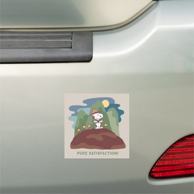 Peanuts | Snoopy & Woodstock Pure Satisfaction Car Magnet (In Situ)