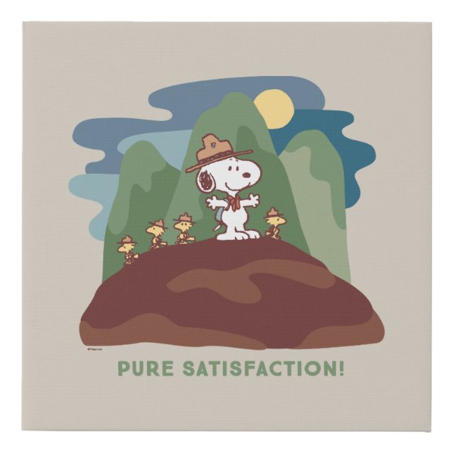 Peanuts | Snoopy & Woodstock Pure Satisfaction Faux Canvas Print (Front)