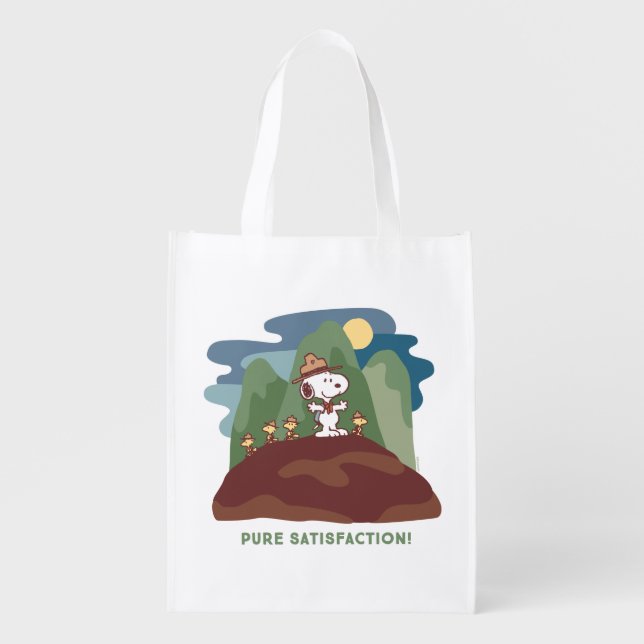 Peanuts | Snoopy & Woodstock Pure Satisfaction Grocery Bag (Front)