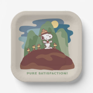 Peanuts   Snoopy & Woodstock Pure Satisfaction Paper Plates