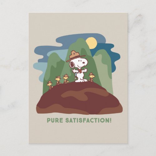 Peanuts  Snoopy  Woodstock Pure Satisfaction Postcard