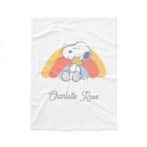 Peanuts | Snoopy & Woodstock Rainbow Baby Fleece B Blanket