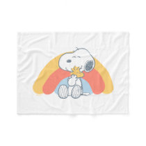 Peanuts | Snoopy & Woodstock Rainbow Baby Fleece B Blanket