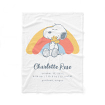 Peanuts | Snoopy & Woodstock Rainbow Baby Fleece Blanket