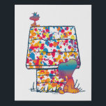 Peanuts | Snoopy & Woodstock Rainbow Paint Faux Canvas Print<br><div class="desc">Check out this fun Peanuts design featuring Snoopy and Woodstock.</div>