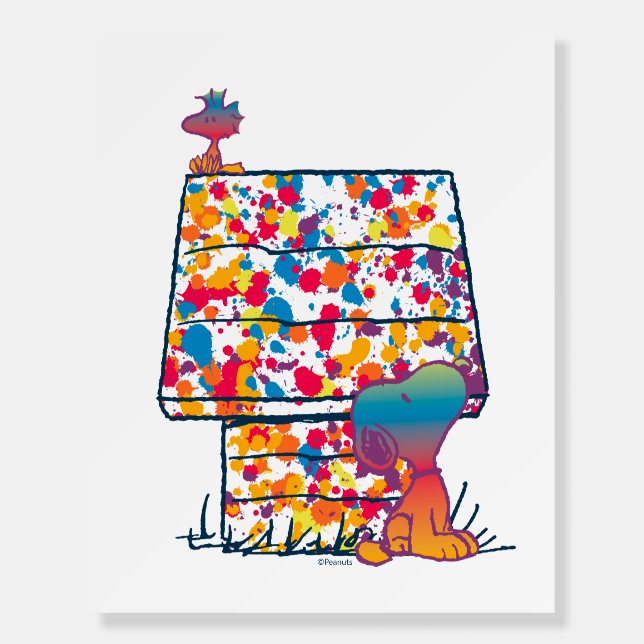 Peanuts | Snoopy & Woodstock Rainbow Paint Foam Board (Front)