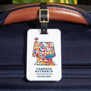 Peanuts   Snoopy & Woodstock Rainbow Paint Luggage Tag