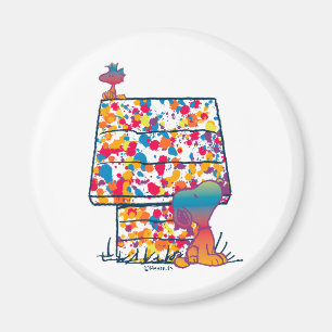 Peanuts Snoopy & Woodstock Rainbow Paint Magnet