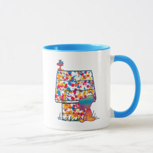 Peanuts Snoopy & Woodstock Rainbow Paint Mug