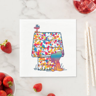 Peanuts | Snoopy & Woodstock Rainbow Paint Napkins