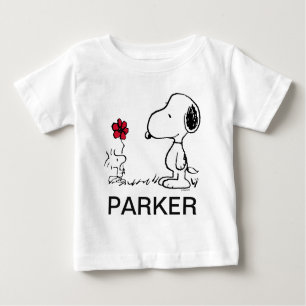 Peanuts Snoopy & Woodstock Red & Black Baby T-Shirt