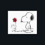Peanuts | Snoopy & Woodstock Red & Black Canvas Print<br><div class="desc">This cute Peanuts red and black artwork features the Snoopy and Woodstock.</div>