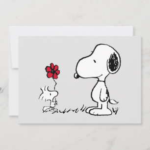 Peanuts Snoopy & Woodstock Red & Black Card