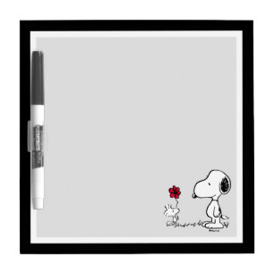 Peanuts Snoopy & Woodstock Red & Black Dry Erase Board