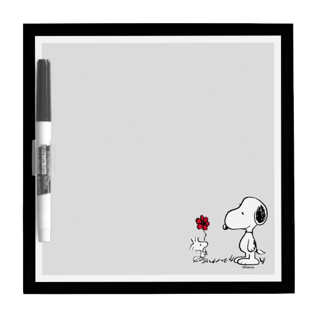 Peanuts | Snoopy & Woodstock Red & Black Dry Erase Board (Front)