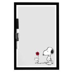Peanuts Snoopy & Woodstock Red & Black Dry Erase Board