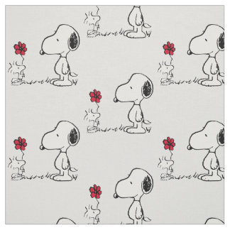 Peanuts | Snoopy & Woodstock Red & Black Fabric