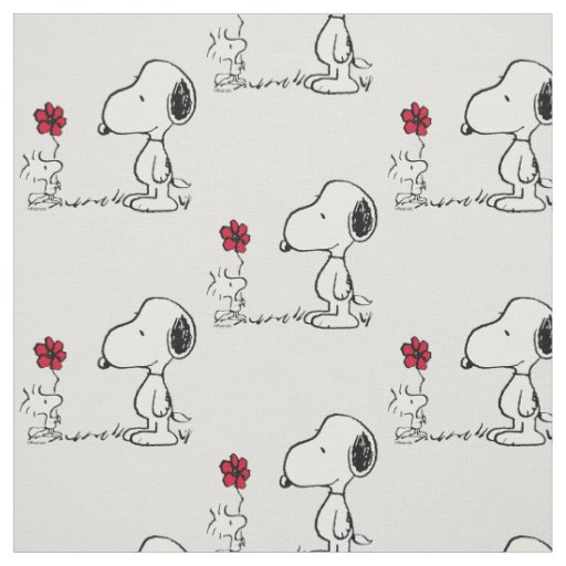 Peanuts | Snoopy & Woodstock Red & Black Fabric