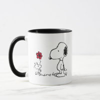 Peanuts | Snoopy & Woodstock Red & Black Mug