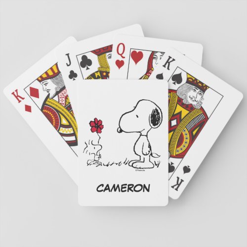 Peanuts  Snoopy  Woodstock Red  Black Poker Cards