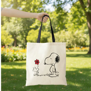 Peanuts | Snoopy & Woodstock Red & Black Tote Bag