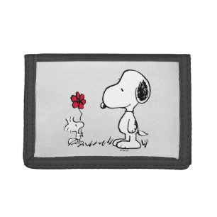 Peanuts Snoopy & Woodstock Red & Black Trifold Wallet