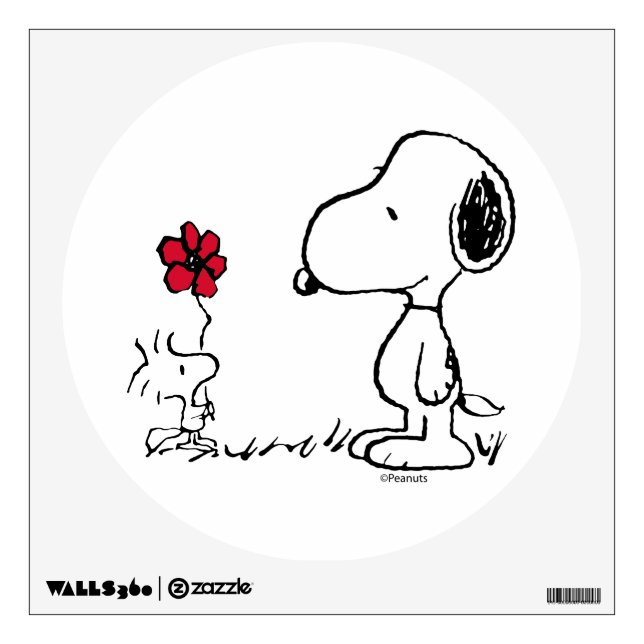 Peanuts | Snoopy & Woodstock Red & Black Wall Decal (Front)