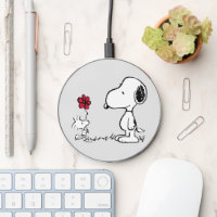 Peanuts | Snoopy & Woodstock Red & Black Wireless Charger
